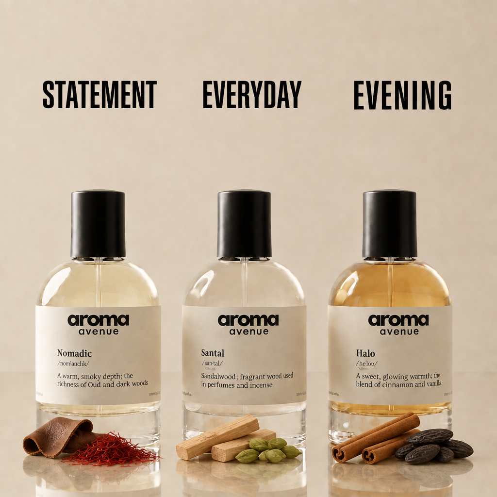 Charlie's Picks: Nomadic as a statement, Santal for everyday and Halo for evening, with their key ingredients