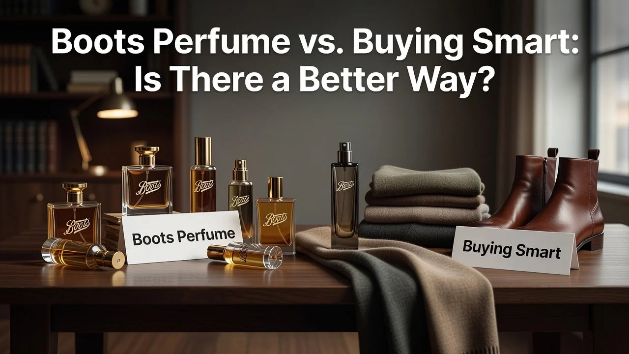 Professional header image for comparison analysis: Boots Perfume vs. Buying Smart: Is There a Better Way?