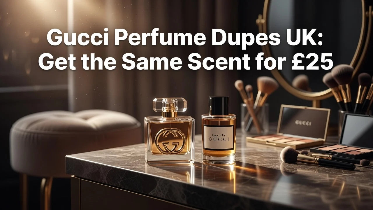 Professional header image for comparison analysis: Gucci Perfume Dupes UK: Get the Same Scent for £25